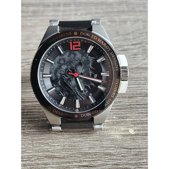 Ed Hardy Men's Black Hamster Watch HM-BK 0320 (NOT WORKING, MAY NEED BATTERIES) - Picture 3 of 16